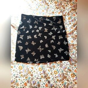 Black Butterfly glitter Skirt